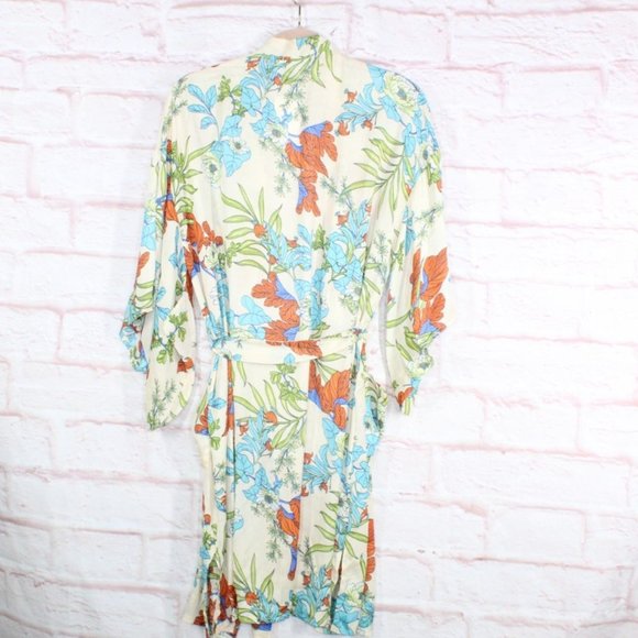NWT! Eye Candy Multicolor Floral Printed Wrap Belt Summer Dress Size S - Picture 6 of 10
